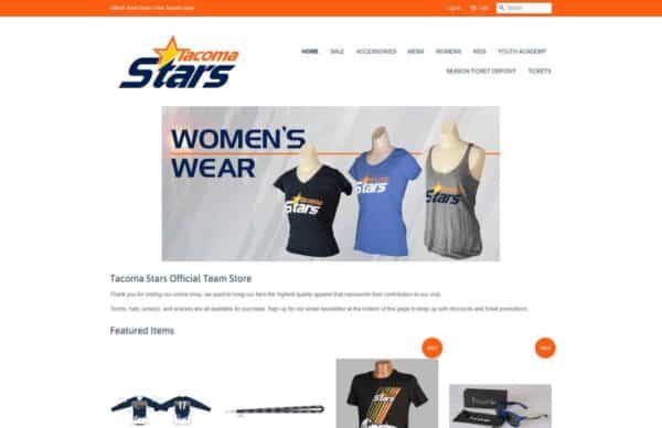 Tacoma Stars Shopify Ecommerce Website